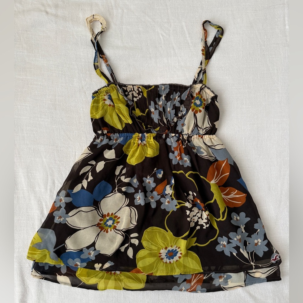 Vintage Y2K Hollister Multicolor Floral Babydoll Top